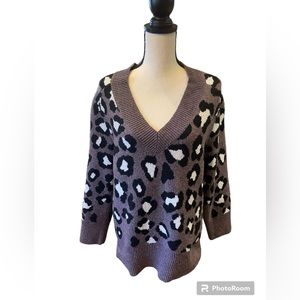A New Day Animal Print Sweater Size M